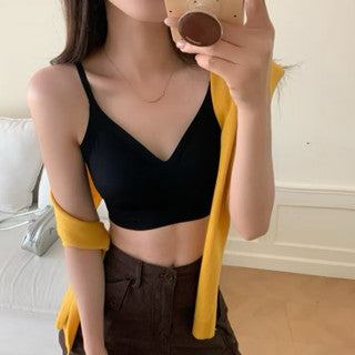 Cozy 太好穿!輕柔冰絲裸感無痕固定杯bratop小可愛 女裝上衣