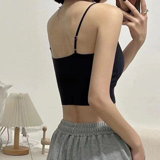 Cozy 冰絲涼感顯瘦固定杯短版bratop 小可愛 女裝上衣
