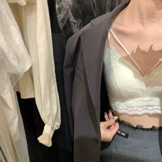 Cozy 仙!超美蕾絲輕薄固定杯bratop小可愛 女裝上衣