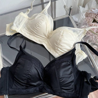 Cozy 法式純慾緞面蕾絲集中無鋼圈內衣套裝 小胸集中 無鋼圈內衣