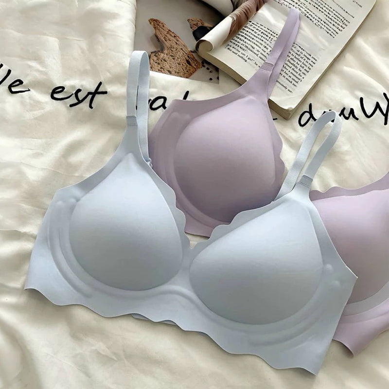Cozy無痕裸感波浪集中無鋼圈內衣 涼感內衣 集中 無痕內衣