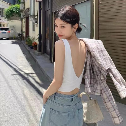 Cozy莫代爾深V交叉美背 固定杯bratop小可愛