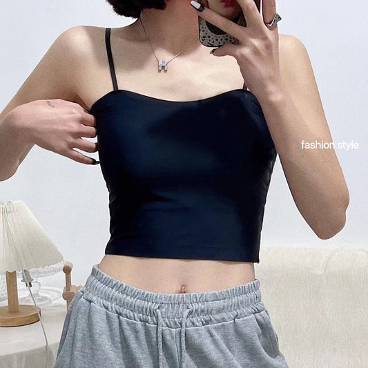 Cozy必買包色款!細肩冰絲涼感固定杯 彈性好bratop小可愛