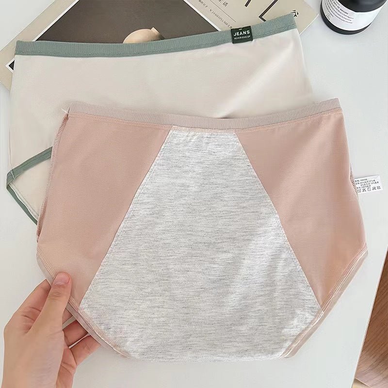 Cozy多色純棉中腰包臀防側漏生理褲