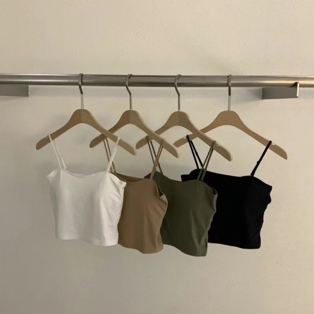 Cozy必買包色款!細肩冰絲涼感固定杯 彈性好bratop小可愛