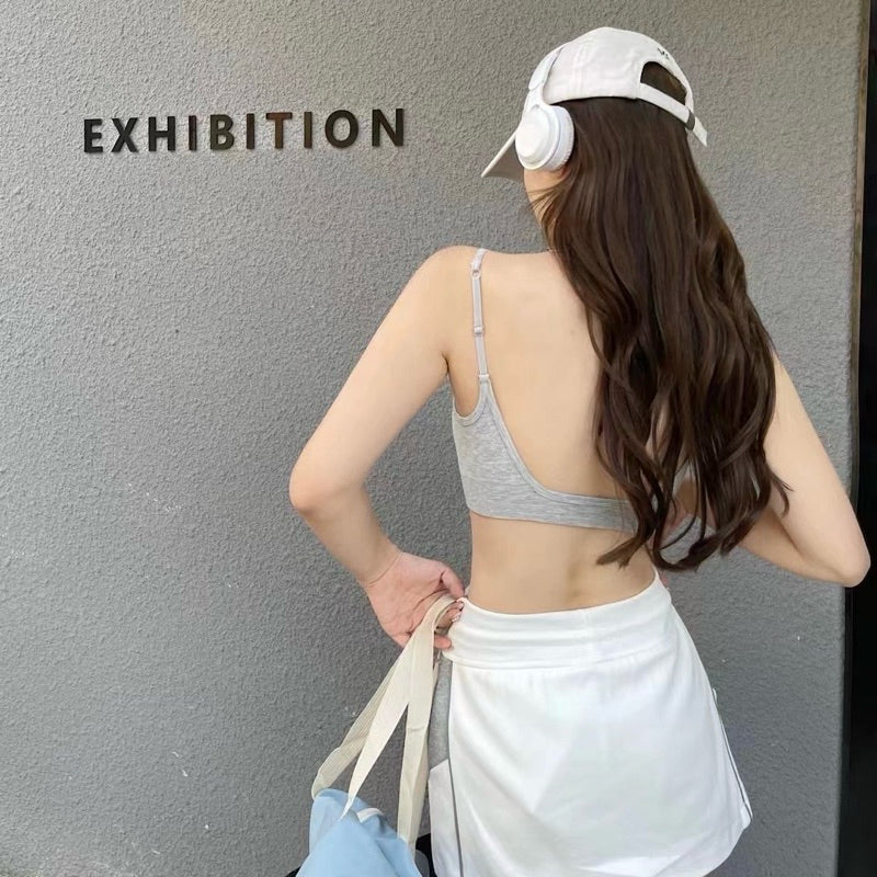 Cozy莫代爾方領桑蠶絲大U美背bratop