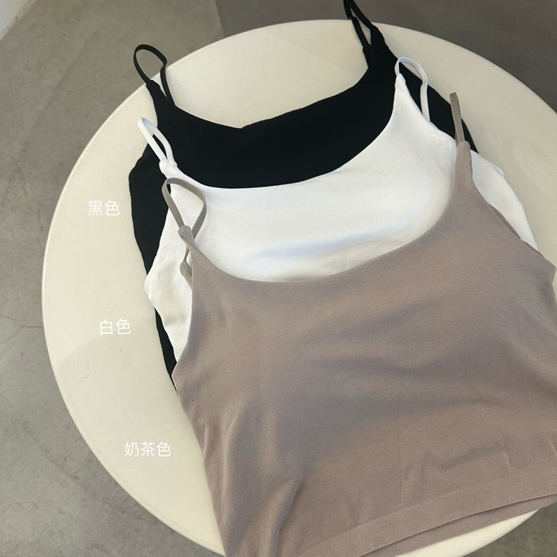 Cozy細肩帶超柔莫代爾棉固定杯bra top小可愛 背心