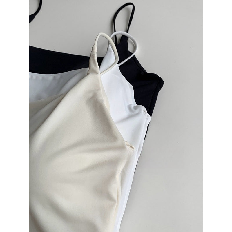 Cozy冰涼細肩固定杯中長版bratop小可愛