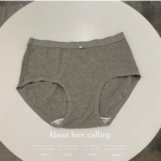 Cozy 素面棉質中腰彈性中腰內褲