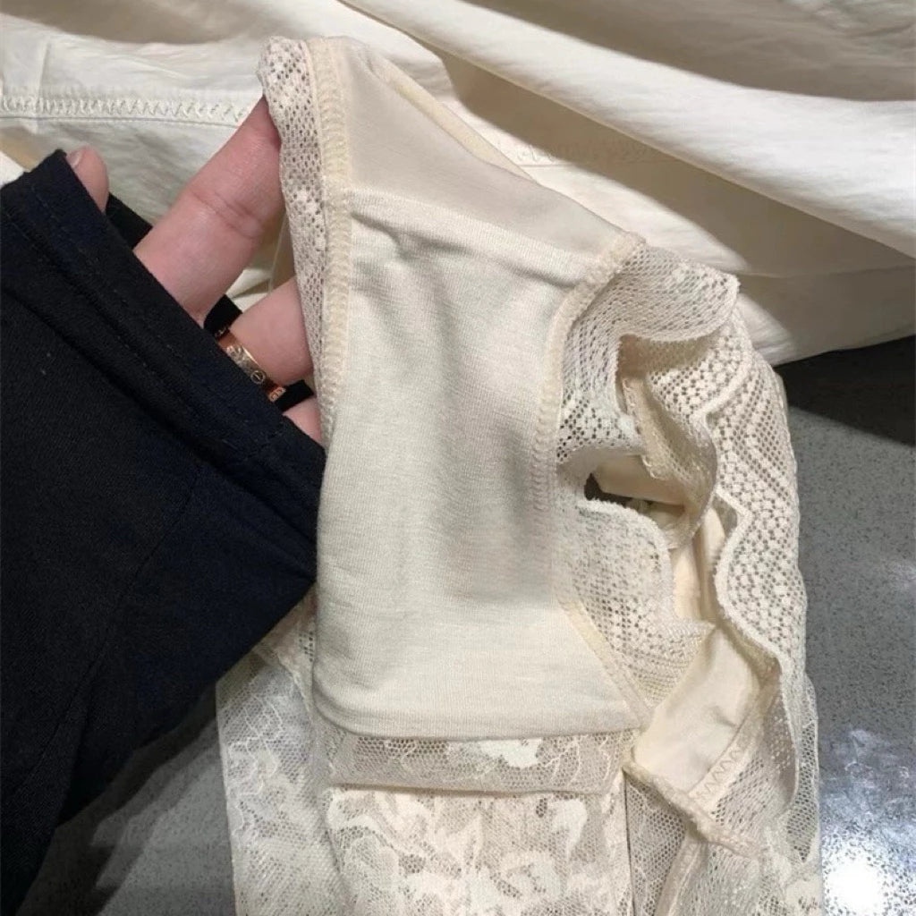 Cozy 純慾天絲蕾絲性感鏤空中腰內褲