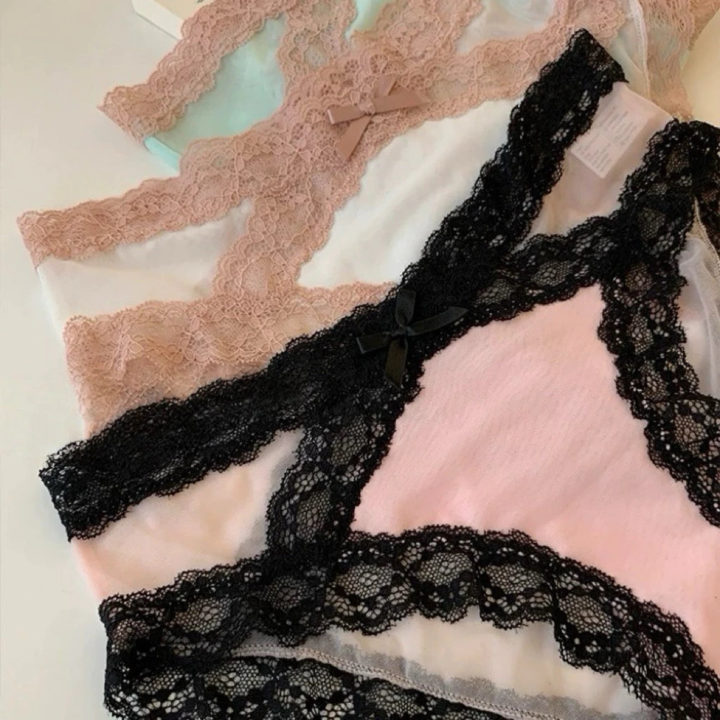 Cozy 撞色純慾性感蕾絲低腰內褲 性感內褲 低腰內褲