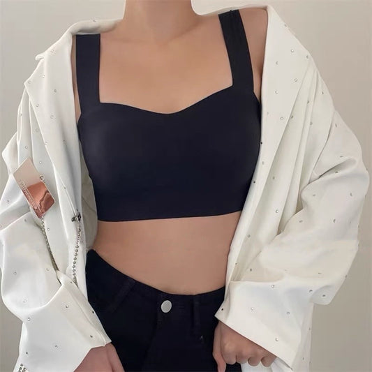 Cozy☘️大推~降溫涼感 寬肩一片式無痕無鋼圈 包覆乳 親膚 集中背心 Bratop