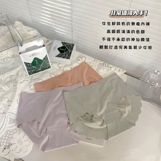 Cozy棉花糖女孩的菜 冰絲無痕加大彈力高腰內褲