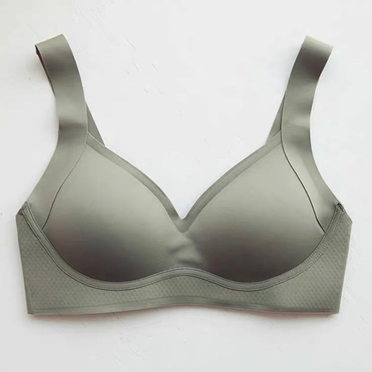 Cozy☁️軟QQ寬肩無痕集中無鋼圈仿生乳膠杯防下垂收副乳內衣