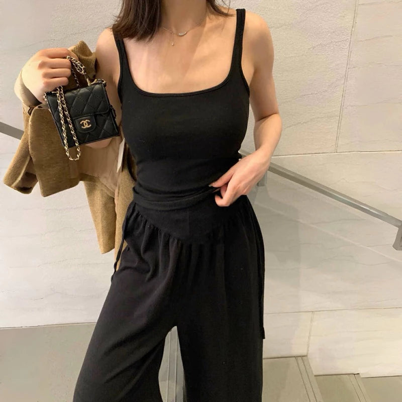 Cozy寬肩方領磨毛保暖bratop 杯墊 背心 小可愛