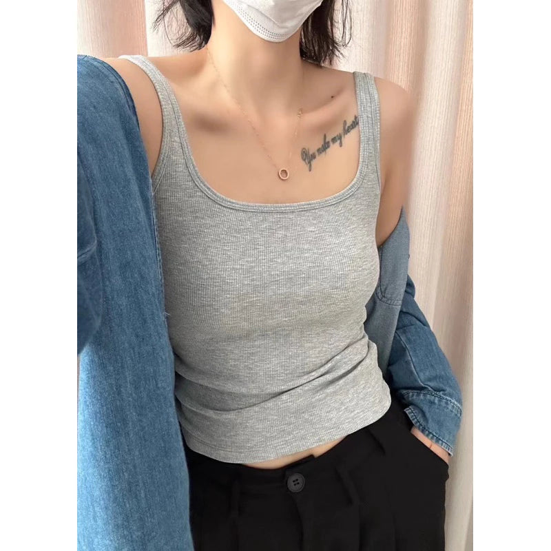 Cozy寬肩方領磨毛保暖bratop 杯墊 背心 小可愛