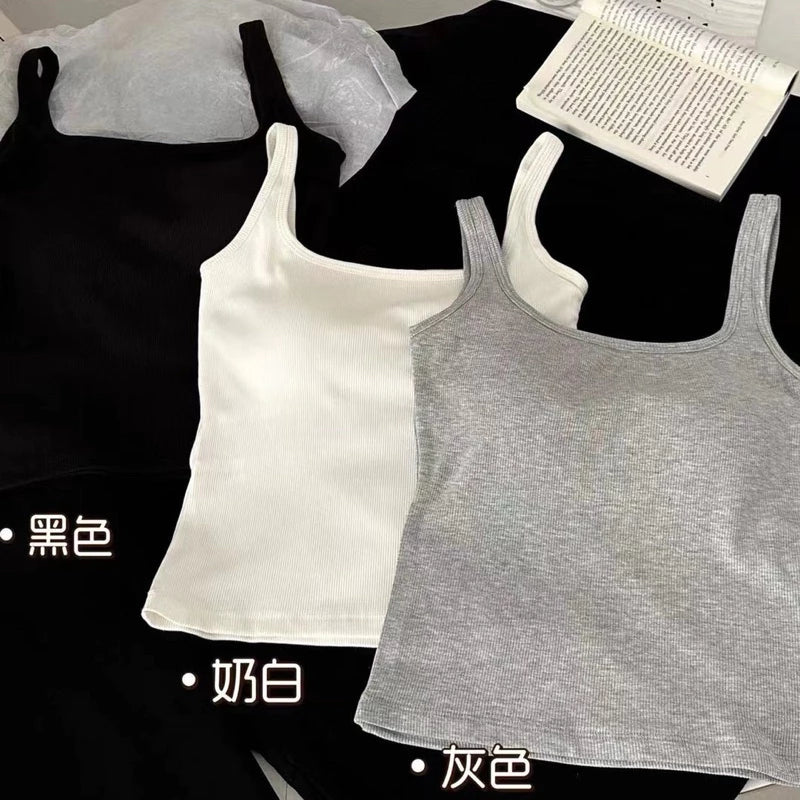 Cozy寬肩方領磨毛保暖bratop 杯墊 背心 小可愛