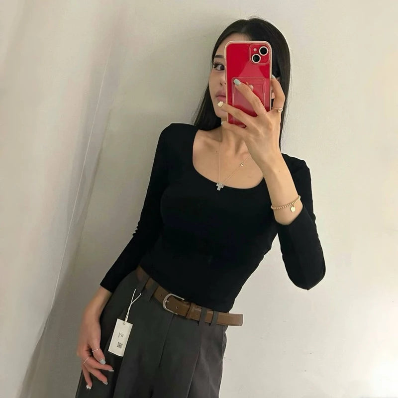 Cozy深V交叉美背磨毛保暖長袖背心 杯墊 bratop 小可愛
