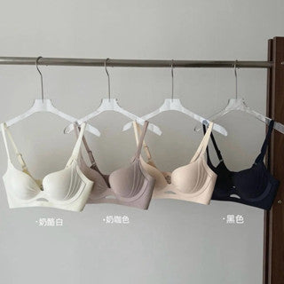 Cozy 輕柔托胸螺紋抓皺集中飽滿無鋼圈內衣套裝 小胸集中 提拉美胸 無鋼圈內衣