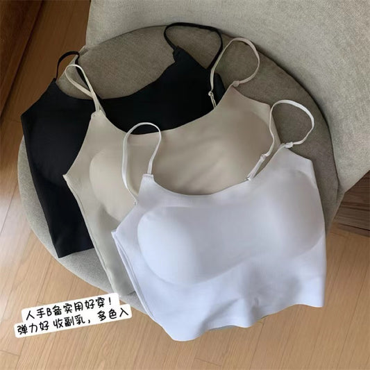 Cozy無痕冰絲U領固定杯bratop