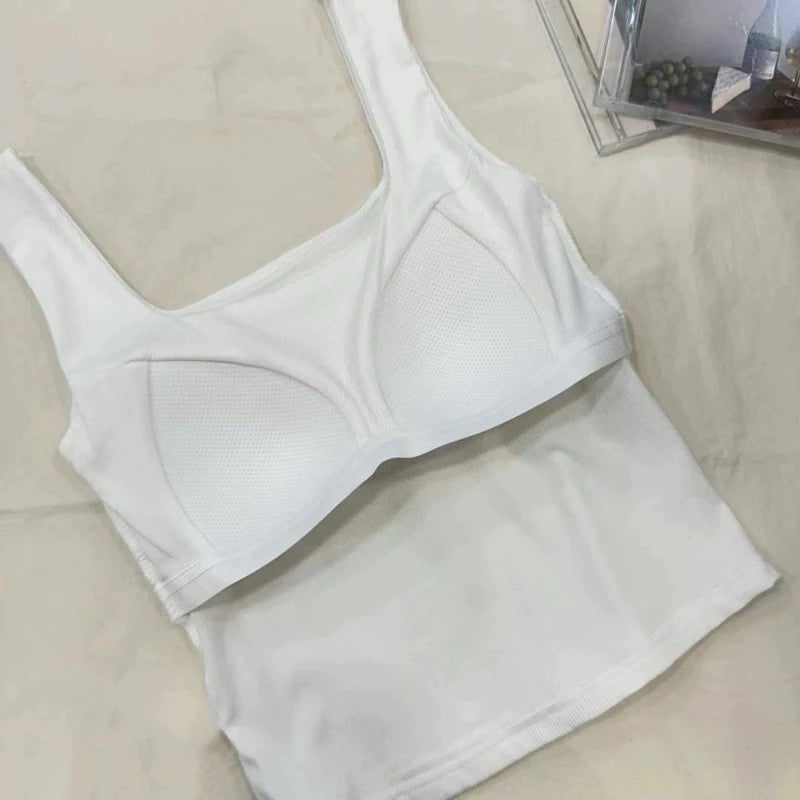 Cozy超彈！副乳bye寬肩彈力固定杯中長版bratop