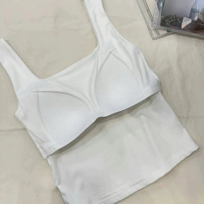 Cozy超彈！副乳bye寬肩彈力固定杯中長版bratop