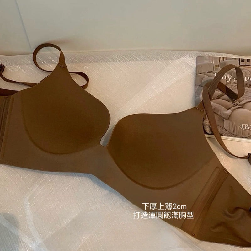 Cozy小胸集中無痕裸感交叉美背bra內衣