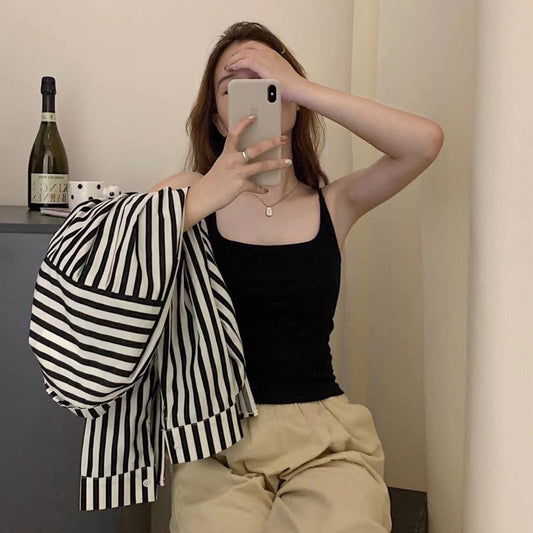 Cozy真舒服😌細肩莫代爾棉 固定杯中長版bratop