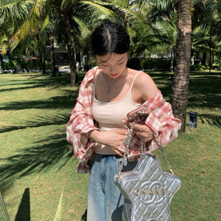 Cozy🍻大方領細肩帶背心bra top美胸小可愛 5色