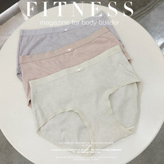 Cozy 素面棉質中腰彈性中腰內褲