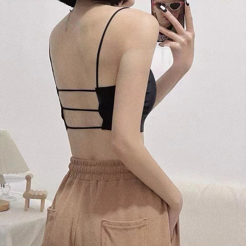 Cozy 超涼細肩冰絲大露美背固定杯bratop