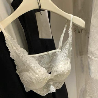 Cozy 法式輕奢深V純慾蕾絲固定杯bratop小可愛 女裝上衣