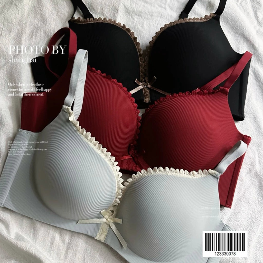Cozy 浪漫性感蕾絲小胸集中無鋼圈內衣套裝 小胸集中 無鋼圈內衣 舒適集中