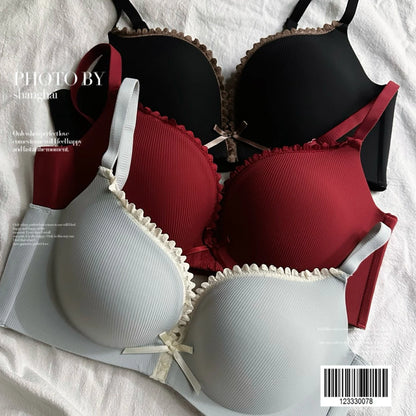Cozy 浪漫性感蕾絲小胸集中無鋼圈內衣套裝 小胸集中 無鋼圈內衣 舒適集中