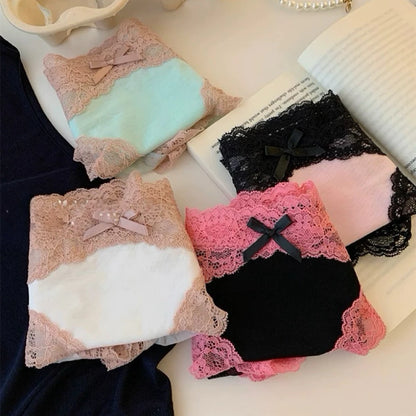 Cozy 撞色純慾性感蕾絲低腰內褲 性感內褲 低腰內褲