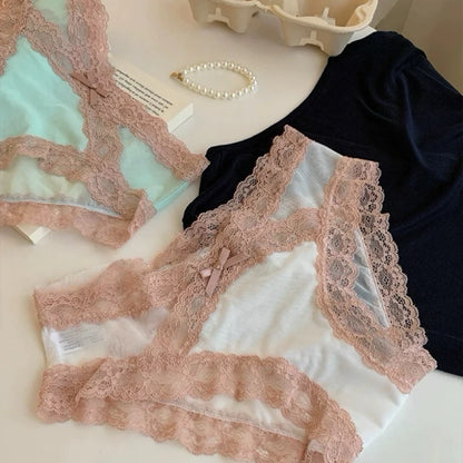 Cozy 撞色純慾性感蕾絲低腰內褲 性感內褲 低腰內褲