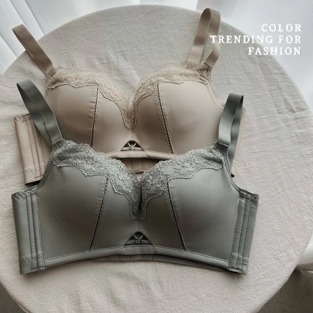 Cozy性感蕾絲機能包覆美胸無鋼圈內衣 小胸集中 舒適內衣