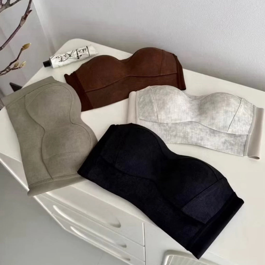 Cozy 性感細肩歐美渲染集中固定杯無鋼圈內衣 小胸集中 女裝上衣 平口內衣