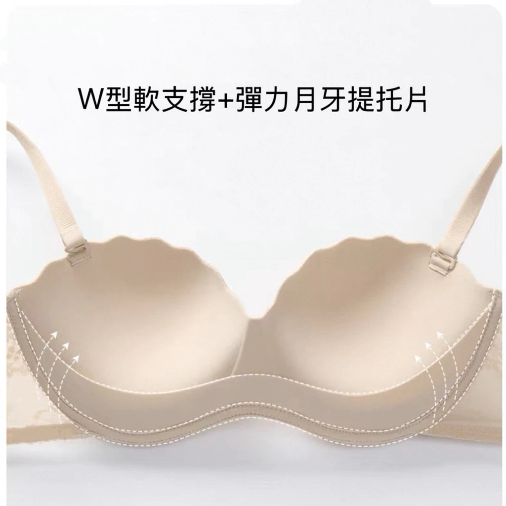 Cozy高顏值！3D圓挺飽滿斜紋無鋼圈內衣 小胸集中 無鋼圈內衣