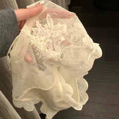 Cozy 純慾天絲蕾絲性感鏤空中腰內褲