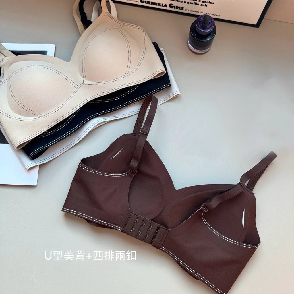 Cozy 深V磨毛集中無痕線條舒適無鋼圈內衣 小胸集中 女裝上衣