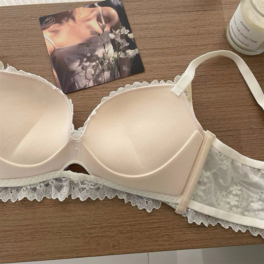 Cozy 甜慾浪漫蕾絲美胸集中無鋼圈內衣套裝 小胸集中 舒適內衣 無鋼圈內衣