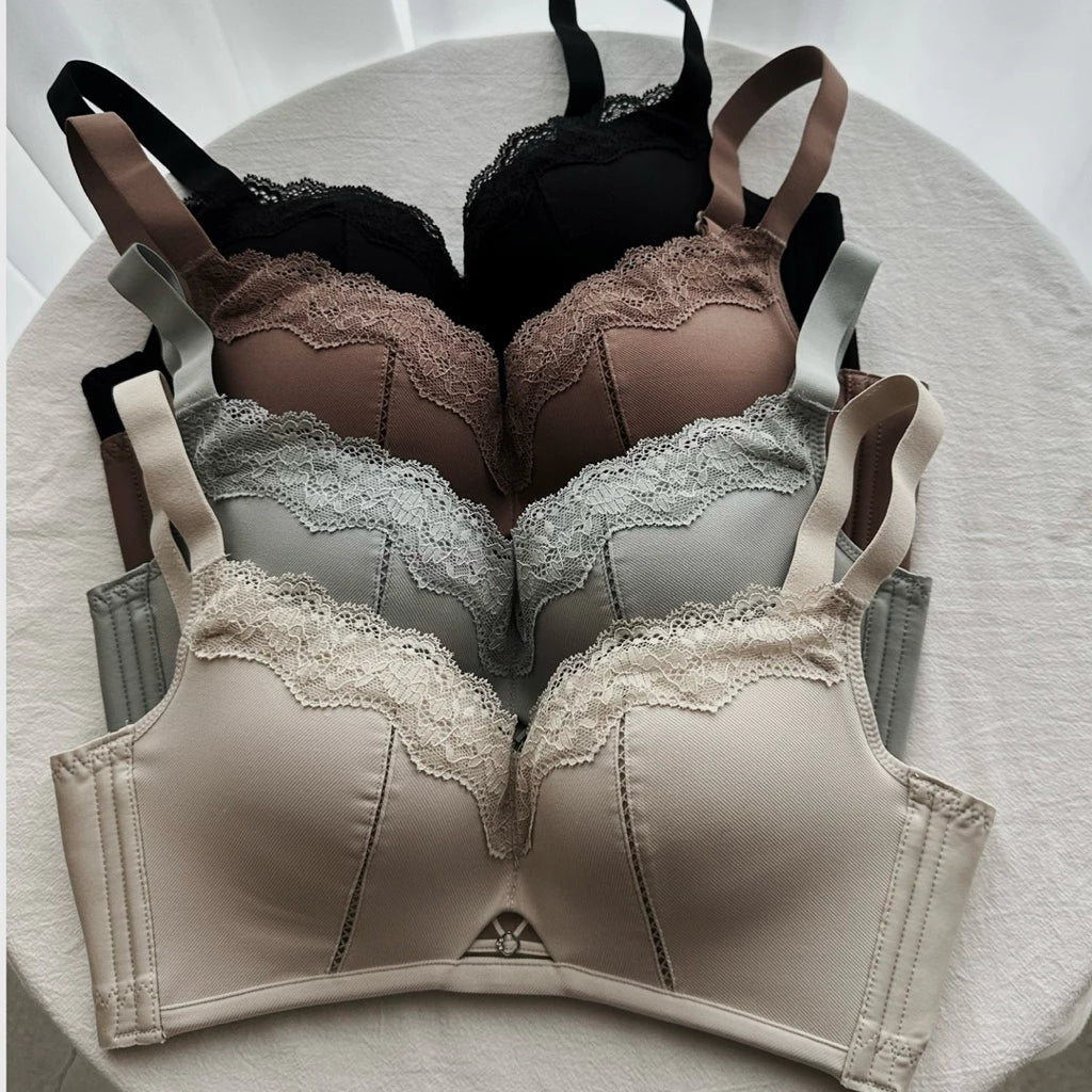 Cozy性感蕾絲機能包覆美胸無鋼圈內衣 小胸集中 舒適內衣