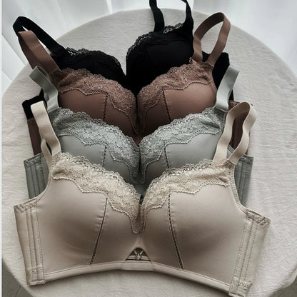 Cozy性感蕾絲機能包覆美胸無鋼圈內衣 小胸集中 舒適內衣