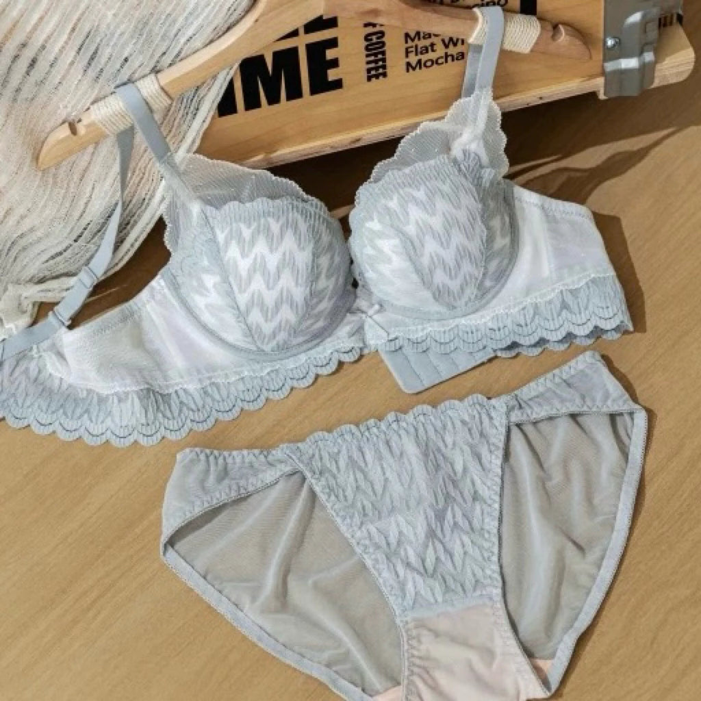 Cozy 無鋼圈內衣 成套內衣【集中包覆】蕾絲 軟支撐 舒適 透氣 內衣褲組 收副乳 小胸聚攏 內衣 女生內衣