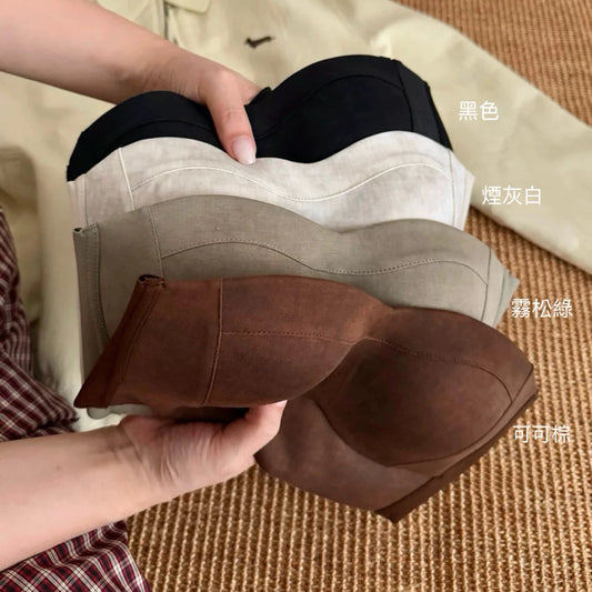 Cozy 性感細肩歐美渲染集中固定杯無鋼圈內衣 小胸集中 女裝上衣 平口內衣