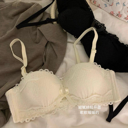 Cozy 純慾天花板♡ 法式絲絨蕾絲內衣 集中聚攏 小胸顯大 舒適軟支撐 內衣套裝