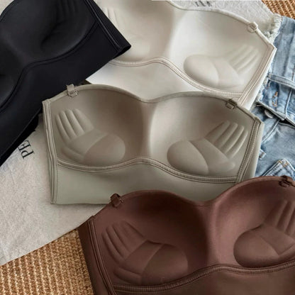 Cozy 性感細肩歐美渲染集中固定杯無鋼圈內衣 小胸集中 女裝上衣 平口內衣