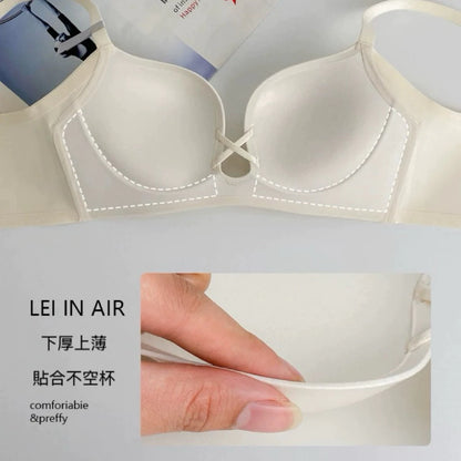 Cozy簡約素面無痕小心機集中無鋼圈內衣 小胸集中 無鋼圈內衣