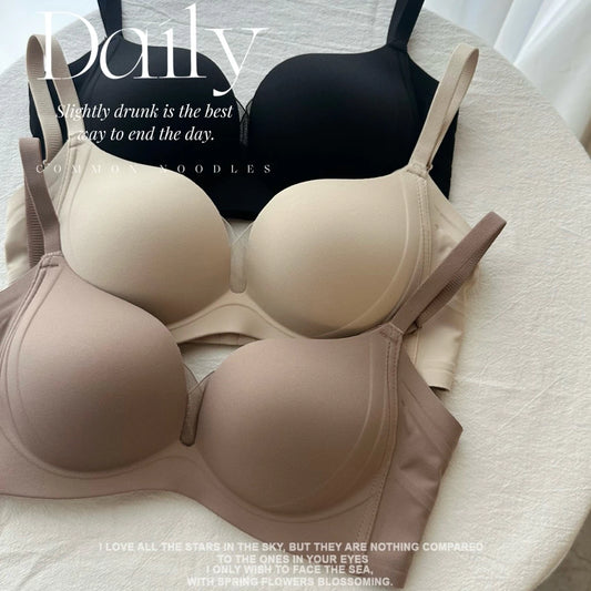 Cozy 素面性感網紗無痕集中托高無鋼圈內衣